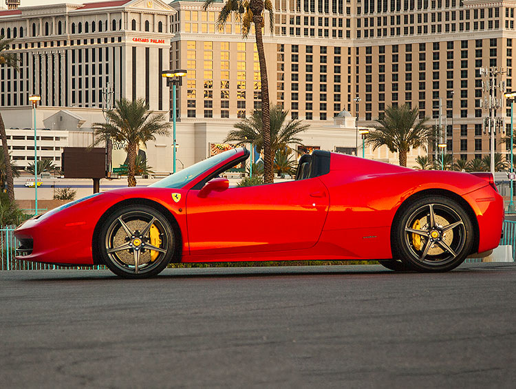 red ferrari convertible