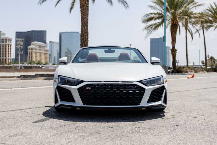 Audi R8 Exotic Rental Car - Front Of Vehicle