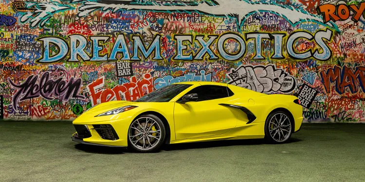 Yellow Corvette C8 Rental In LA